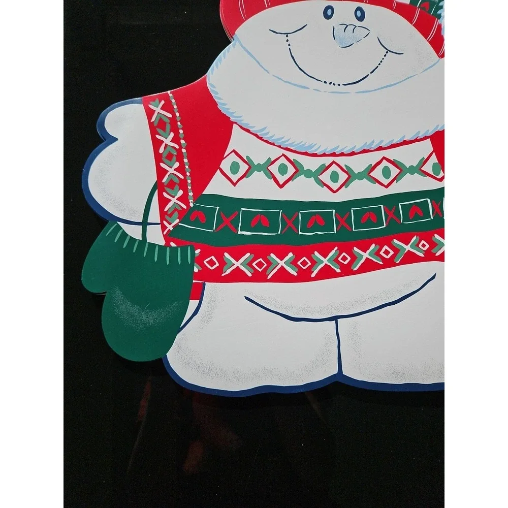 3 BEAUTIFUL Vintage Trim A Home Vinyl SNOWMAN Placements Brand NEW!